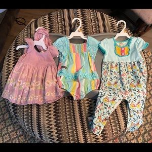 2 Matilda Jane outfits & 1 baby Bgosh